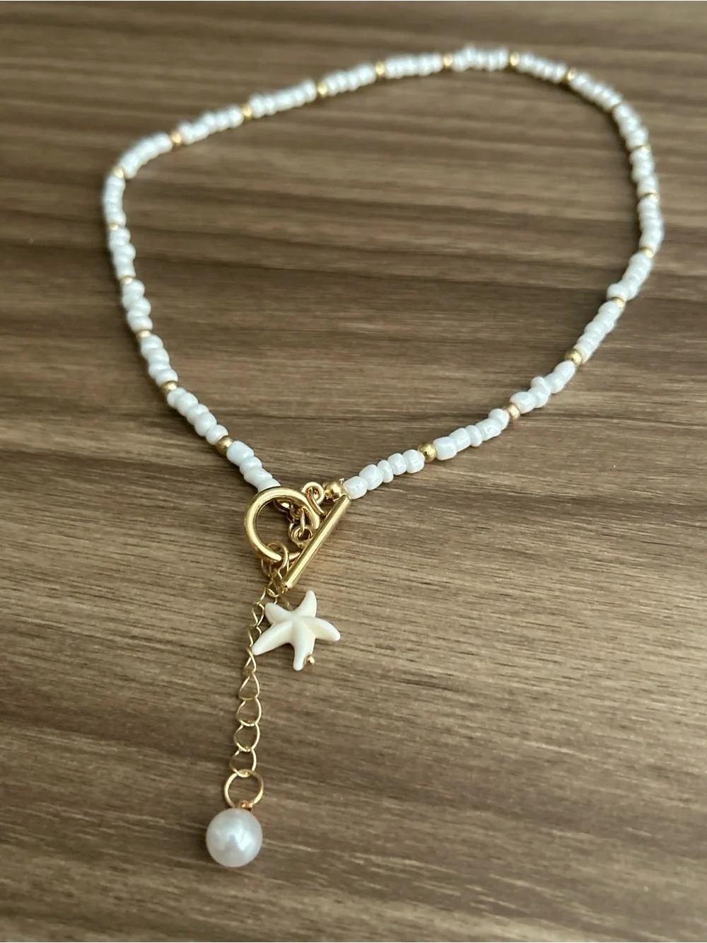Boho beaded necklace Q1298